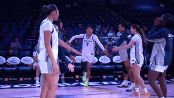 High Five Xavier University GIF by Xavier Women's Basketball
