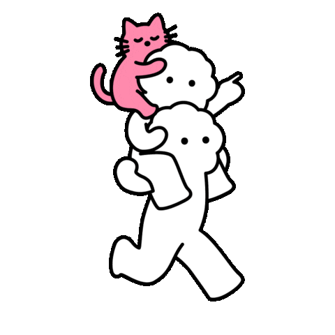Cat Running Sticker