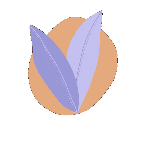 Rendesignca purple leaf boho peach Sticker