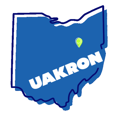 Akron Zips Ua Sticker by The University of Akron