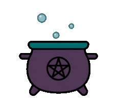 Witch Cauldron Sticker by GirlNorthWest