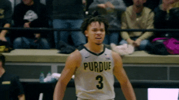 Excited College Basketball GIF by Purdue Sports
