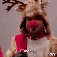 Come On In Merry Christmas GIF by ION
