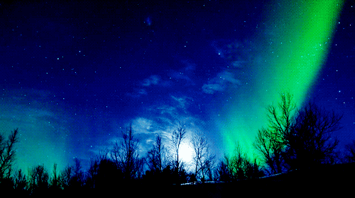 northern lights space GIF