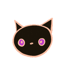 Black Cat Thank You Sticker