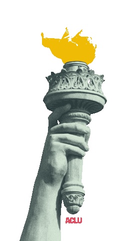 Statue Of Liberty Fire Sticker by ACLU