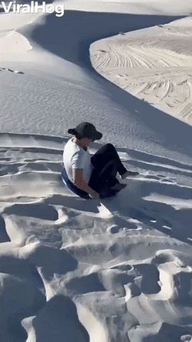White Sand Sledding Somersault GIF by ViralHog