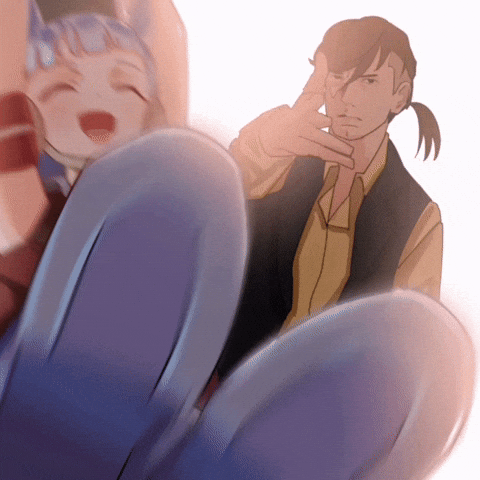 Gold Ship Girl GIF