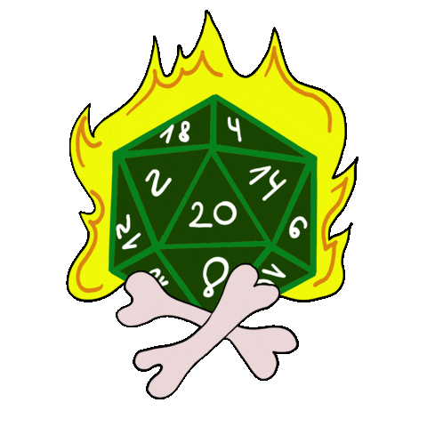 Dungeons And Dragons Fire Sticker