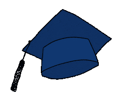 Blue And Gold Illustration Sticker by Florida International University