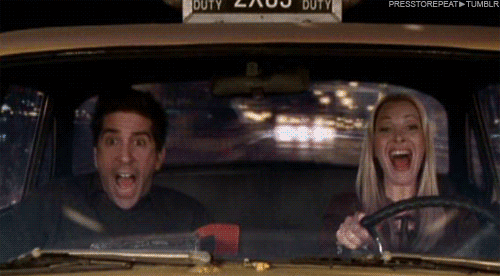 Driving Phoebe Buffay GIF - Find & Share on GIPHY