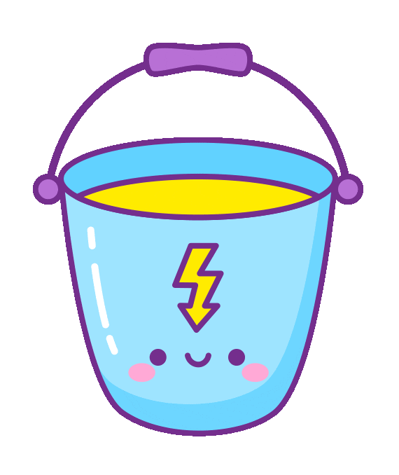 Happy Lightning Bolt Sticker by Nataliia Manych