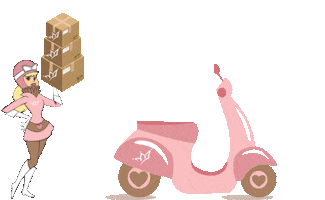 Delivery Moto Sticker by Caryoca Boutique
