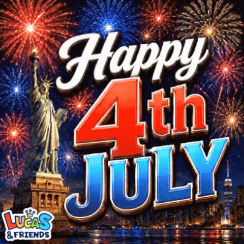 United States Celebration GIF by Lucas and Friends by RV AppStudios