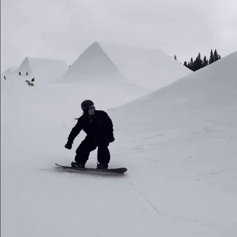 Winter Snowboarding GIF
