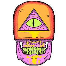 Third Eye Skull Sticker