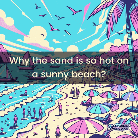 Sunny Beach Thermal Conductivity GIF by ExplainingWhy.com