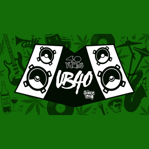 UB40_Official green reggae speaker roots GIF