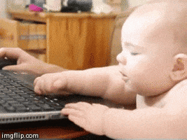baby blue computer screen