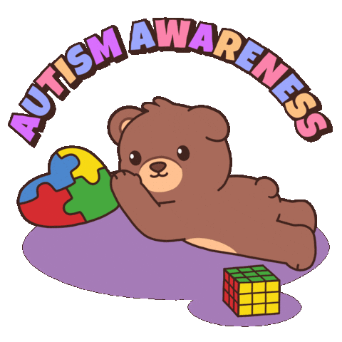 Teddy Bear Rainbow Sticker by BEARISH