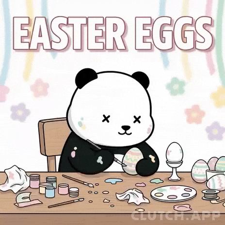 Easter Eggs Panda GIF by Kanpai Pandas