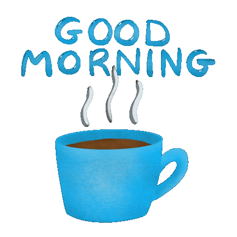 Good Morning Coffee Sticker for iOS &amp; Android | GIPHY