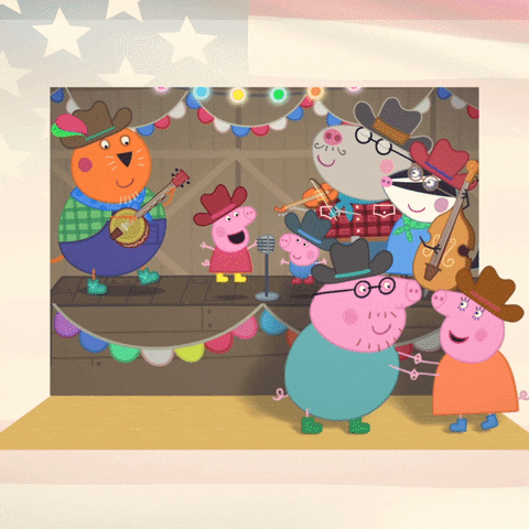 Country Music Dancing GIF by Peppa Pig