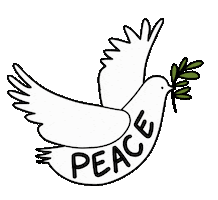Peace Pigeon Sticker by Debetekenaar
