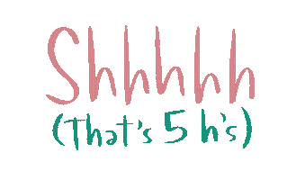 Shush Shhhh Sticker by Molly Jenson