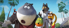 Movie gif. A group of animated animals in The Bad Guys nod their heads in unison and raise their eyebrows in realization as they say, "Oh, right, right, right."