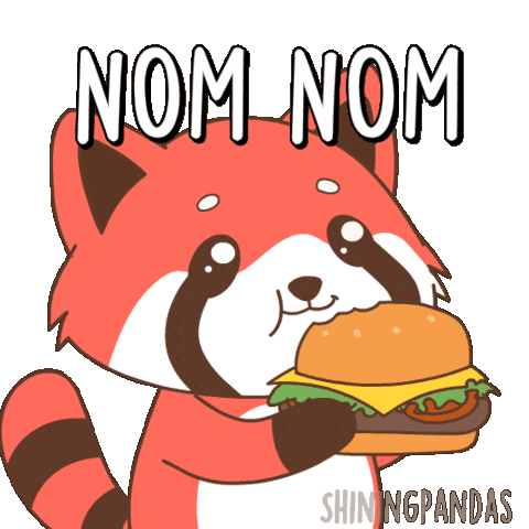 Red Panda Eating Sticker