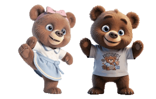 Teddy Bears Dancing Sticker