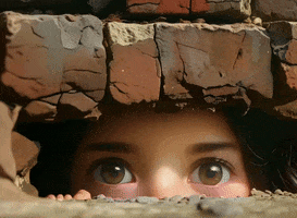 Looking Hole In The Wall GIF by Maryanne Chisholm - MCArtist