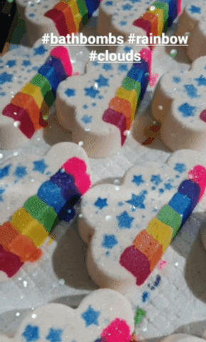Frothnflames rainbow pride glitter clouds GIF
