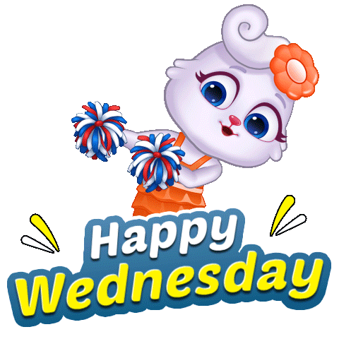 Stay Positive Wednesday Morning Sticker by Lucas and Friends by RV AppStudios