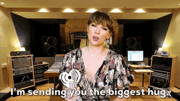 Taylor Swift Hugs GIF by iHeartRadio