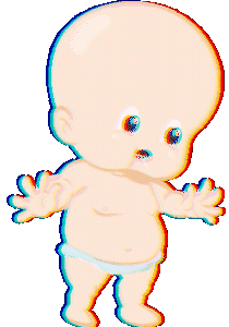 Glitch Baby Sticker