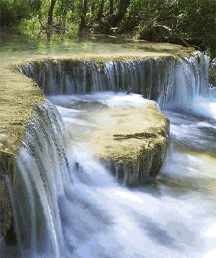 art water nature scenery waterfalls GIF