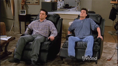 reclining joey tribbiani GIF by TV Land Classic