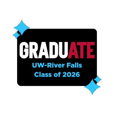 Graduate Falcons Sticker by UW-River Falls