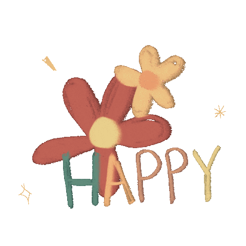 Happy Flowers Sticker