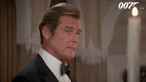 Giphy - Roger Moore Pleasure GIF by James Bond 007