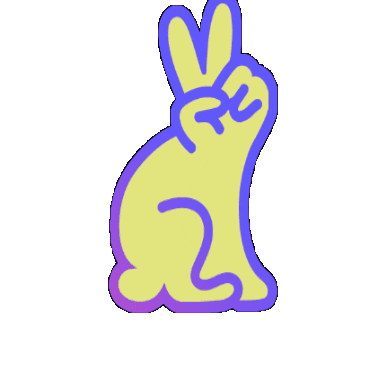 Bunny Rabbit Sticker by Diana Hill
