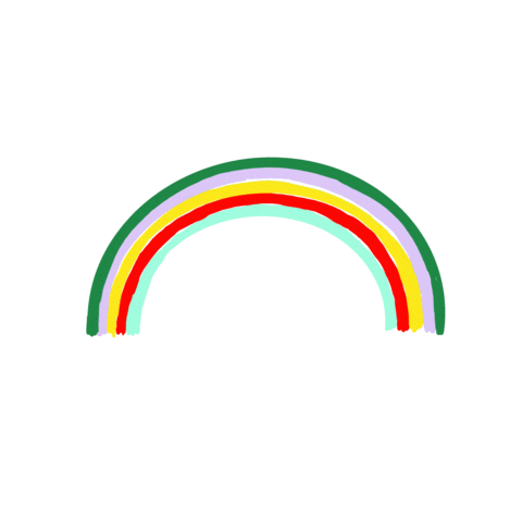 Happy Rainbow Sticker by Dolly Warhol