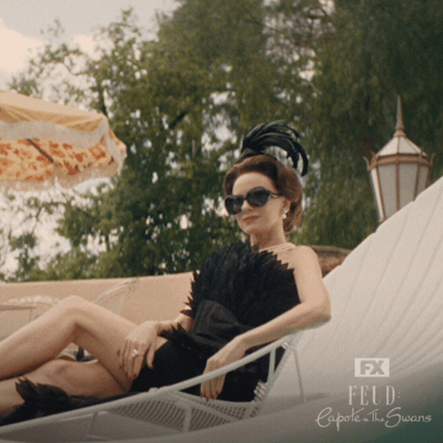 Happy Fashion GIF by Feud: Capote vs. The Swans