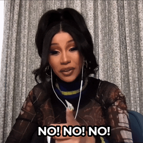 Cardi B No GIF by The Tonight Show Starring Jimmy Fallon - Find & Share on GIPHY