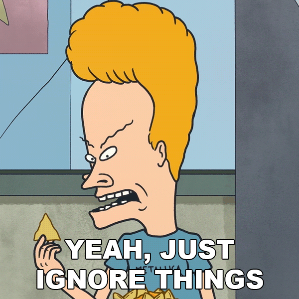 Ignore It Beavis And Butthead GIF by Paramount+