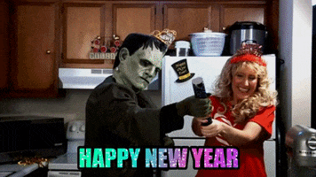 Happy New Year Dancing GIF by Amy Lynn's Kitchen