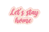 Pink Stay Home Sticker by Design By Emma