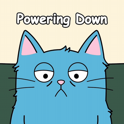 Pass Out Blue Cat GIF